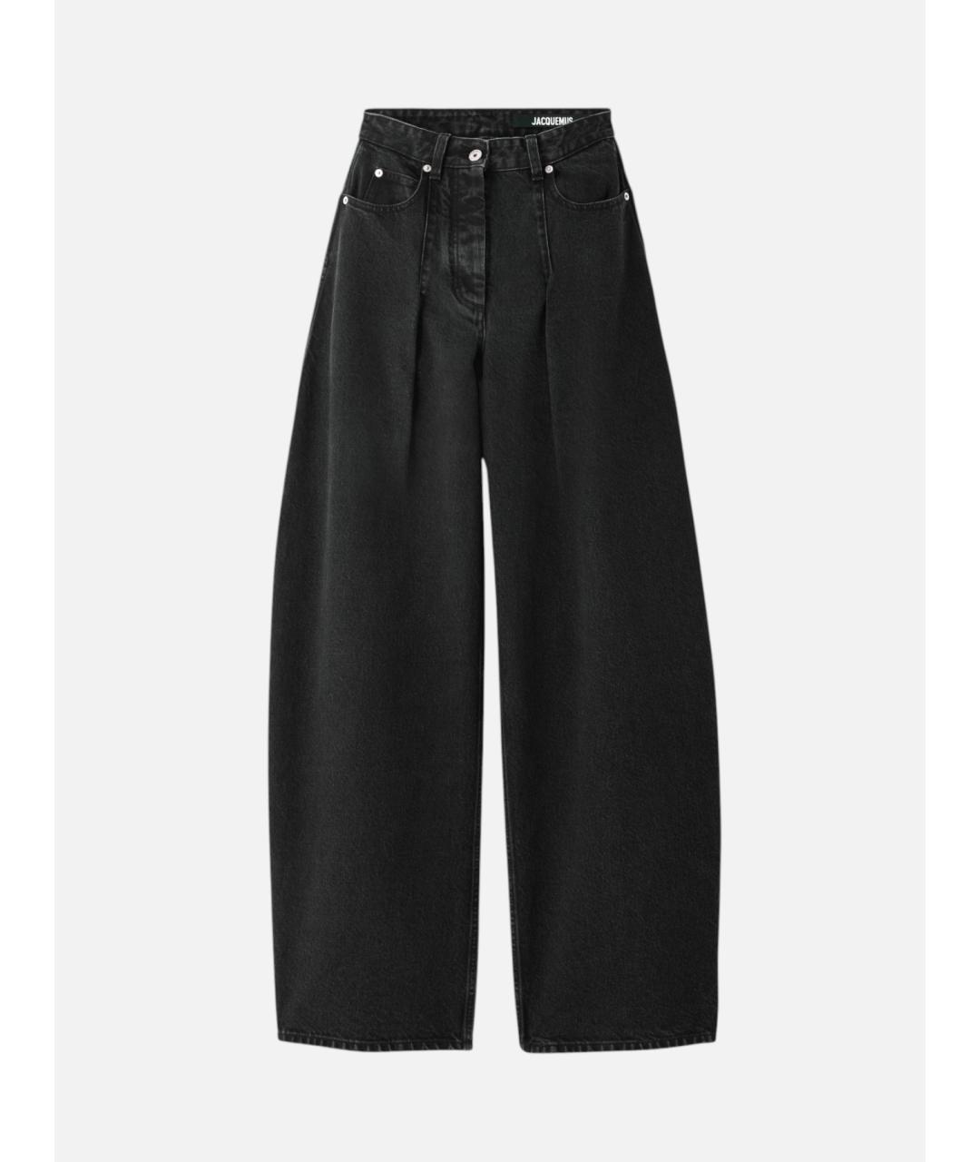 JACQUEMUS Черные хлопковые прямые джинсы, фото 6