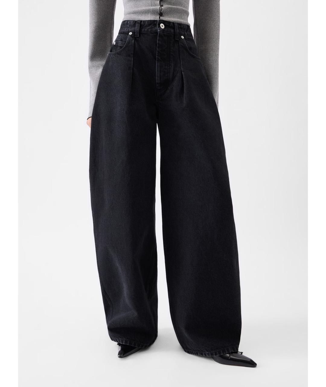 JACQUEMUS Черные хлопковые прямые джинсы, фото 3