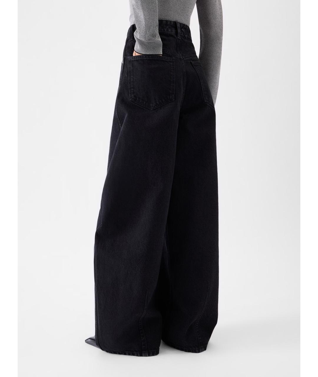 JACQUEMUS Черные хлопковые прямые джинсы, фото 4