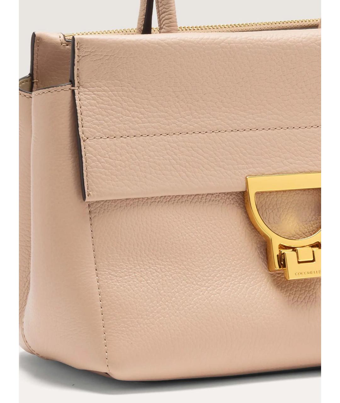 COCCINELLE Бежевая кожаная сумка через плечо, фото 5