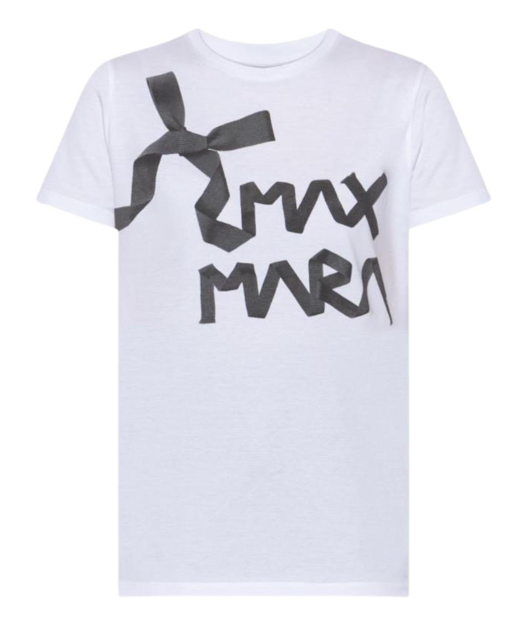 MAX MARA Белая хлопковая футболка, фото 1