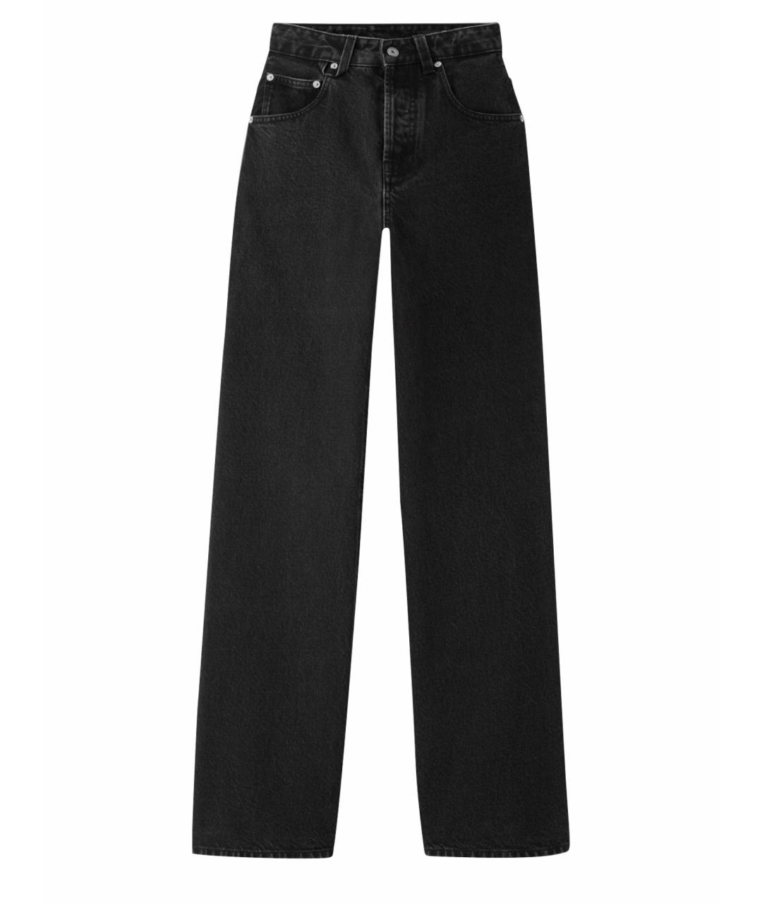 JACQUEMUS Черные хлопковые прямые джинсы, фото 1