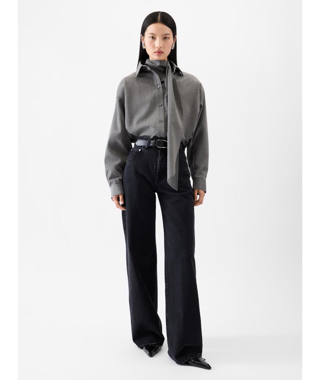 JACQUEMUS Черные хлопковые прямые джинсы, фото 2