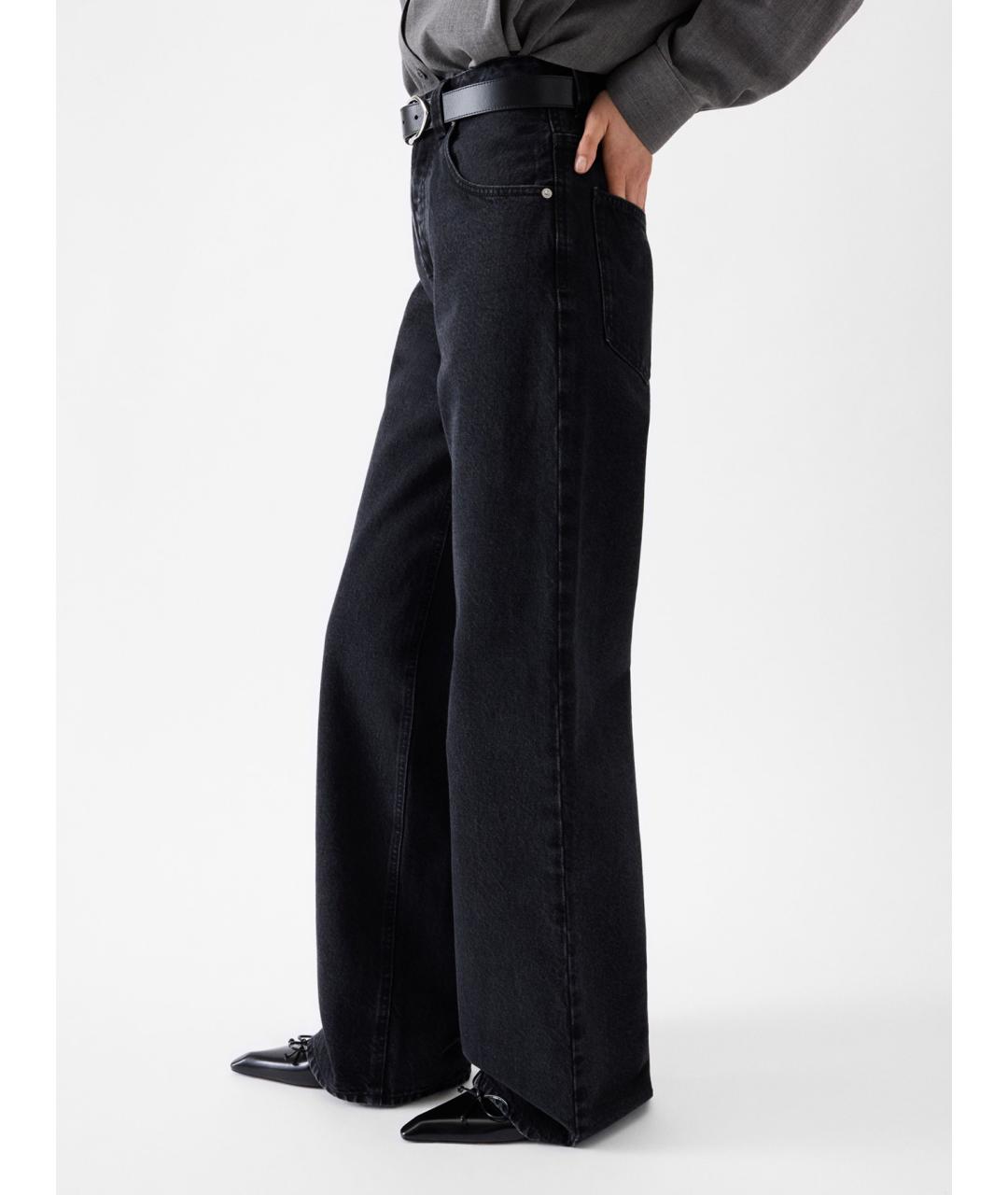 JACQUEMUS Черные хлопковые прямые джинсы, фото 4