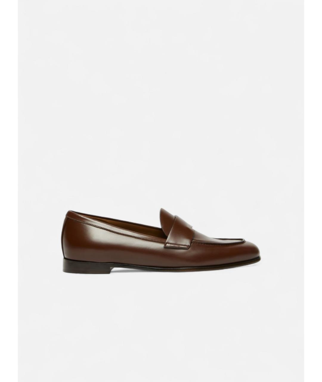 MAX MARA Коричневые кожаные лоферы, фото 6