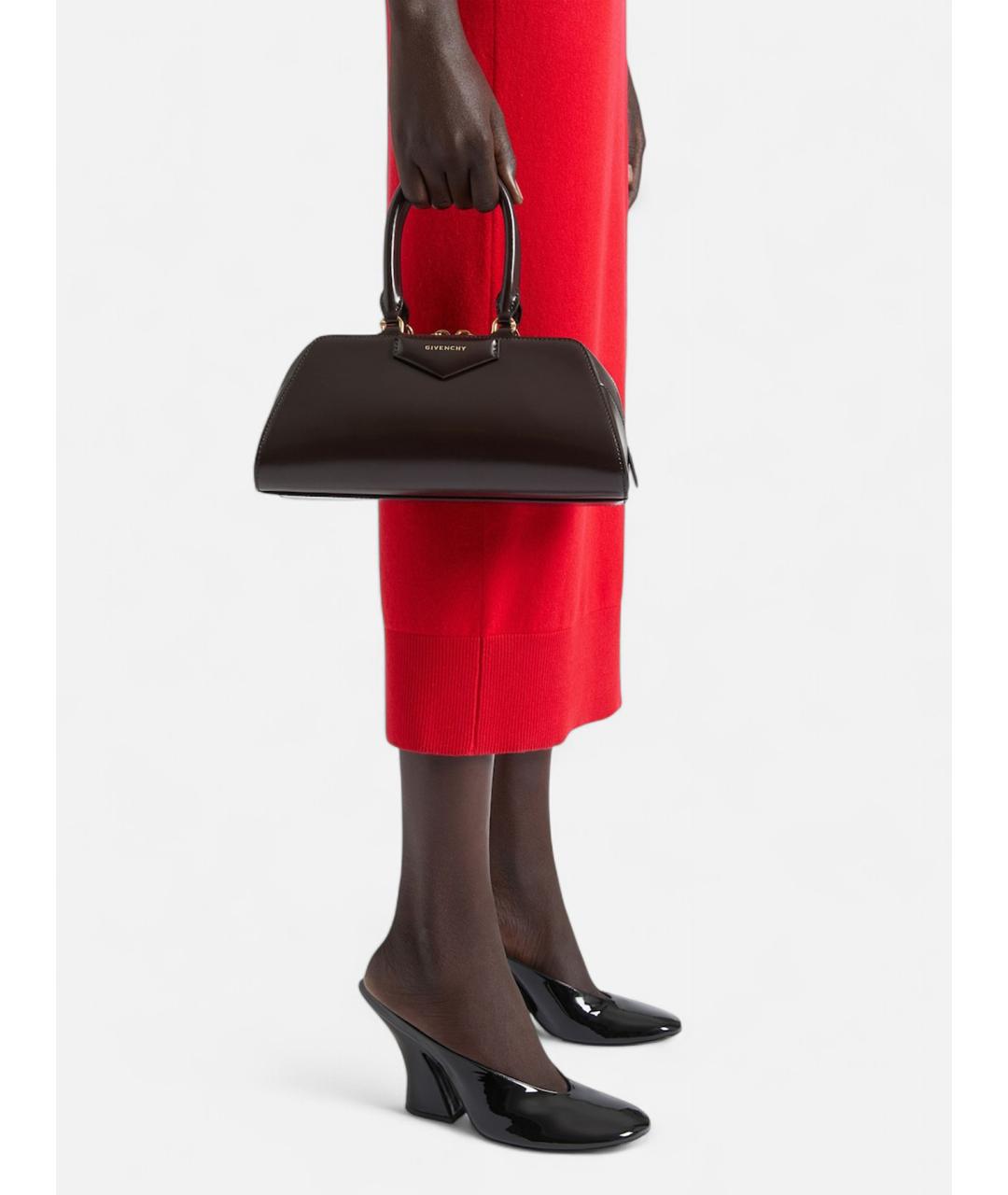 GIVENCHY Коричневая кожаная сумка тоут, фото 2