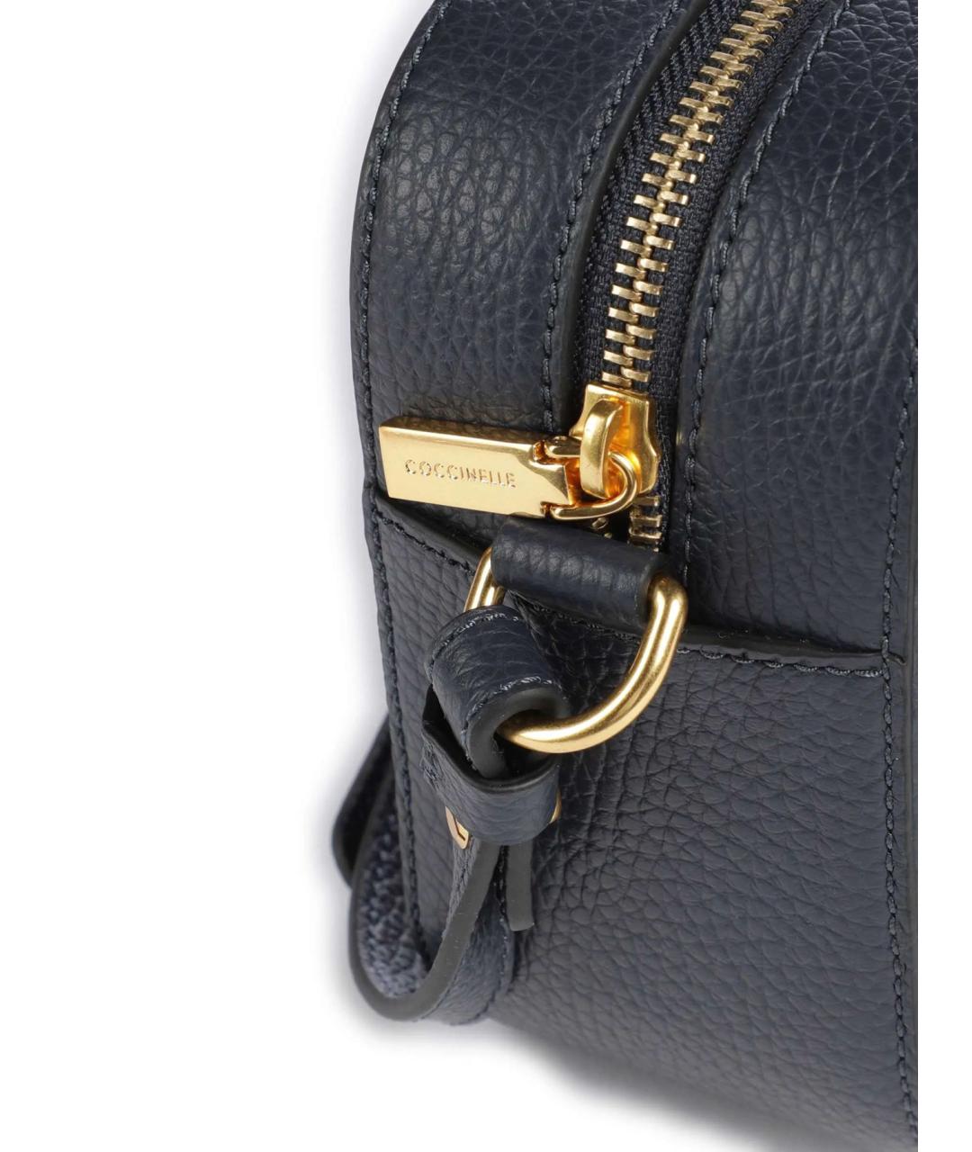 COCCINELLE Синяя кожаная сумка через плечо, фото 3
