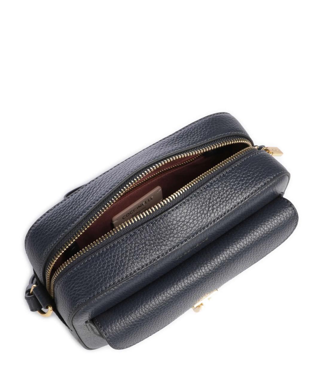 COCCINELLE Синяя кожаная сумка через плечо, фото 5