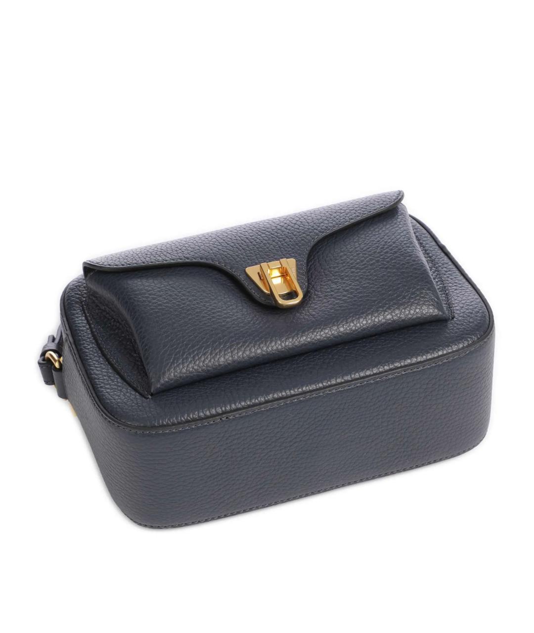 COCCINELLE Синяя кожаная сумка через плечо, фото 4