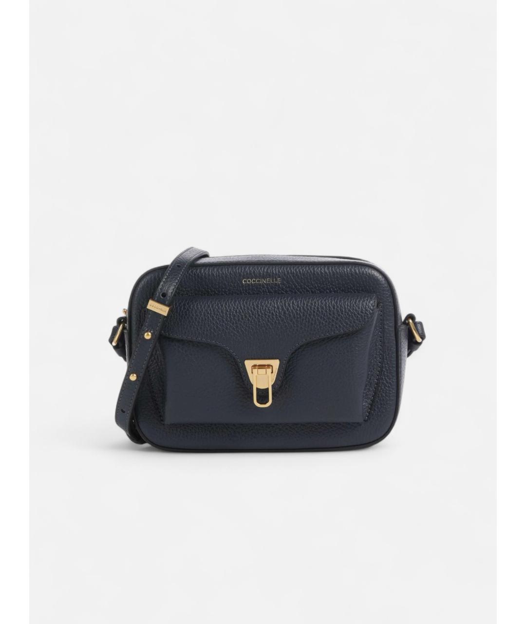 COCCINELLE Синяя кожаная сумка через плечо, фото 6