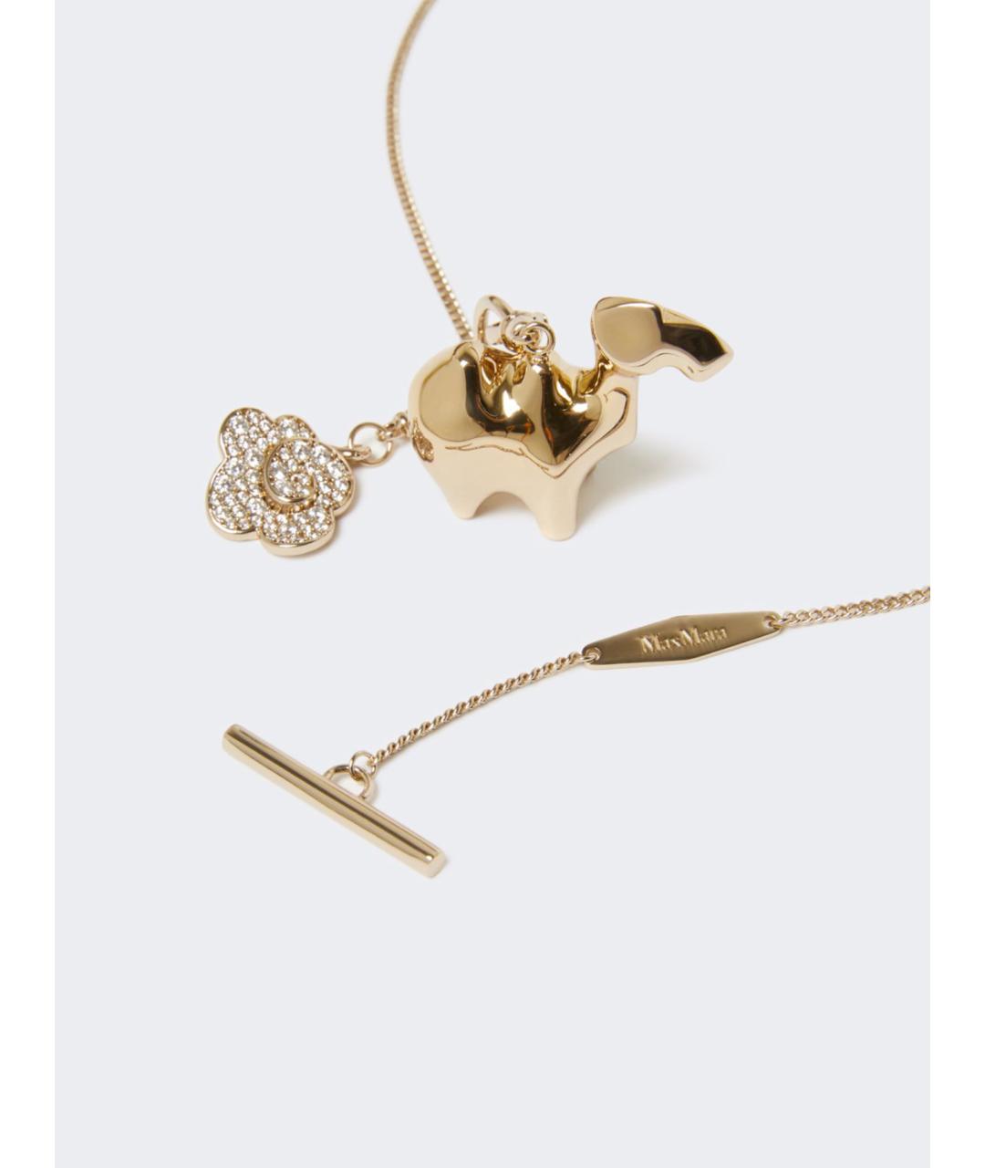 MAX MARA Золотая металлическая подвеска, фото 2