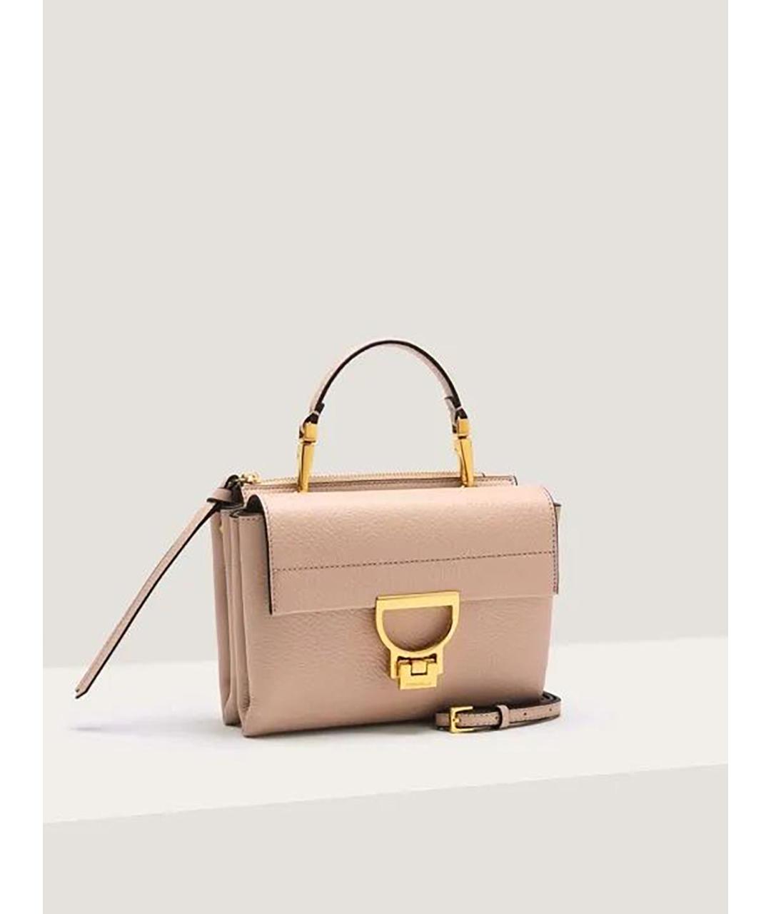 COCCINELLE Бежевая кожаная сумка через плечо, фото 2