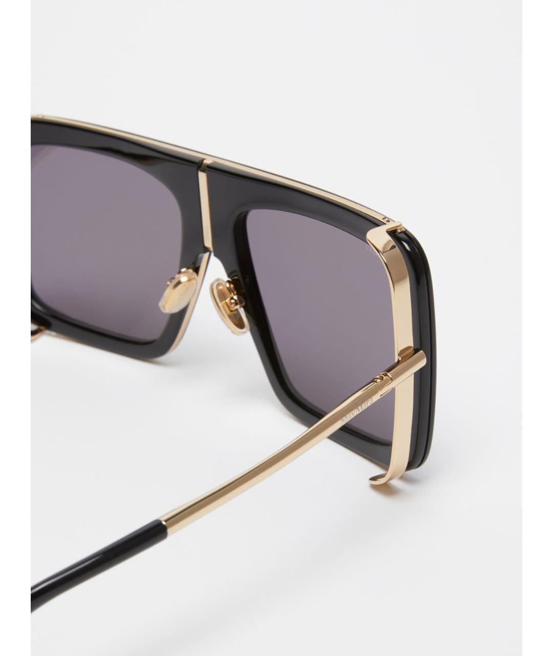 MAX MARA Черные пластиковые солнцезащитные очки, фото 2