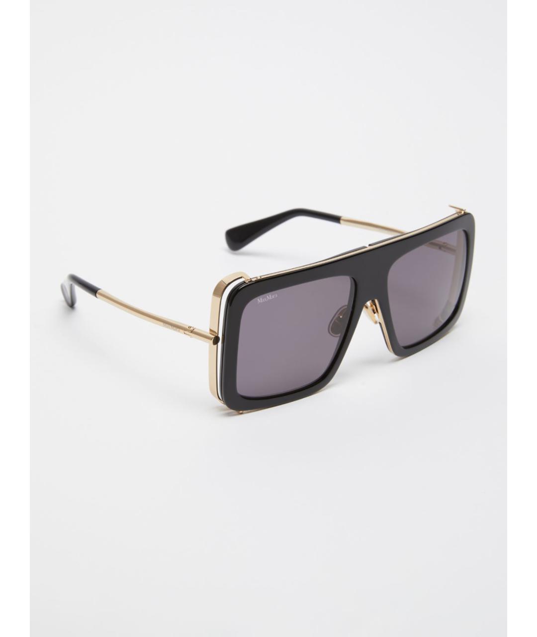 MAX MARA Черные пластиковые солнцезащитные очки, фото 3