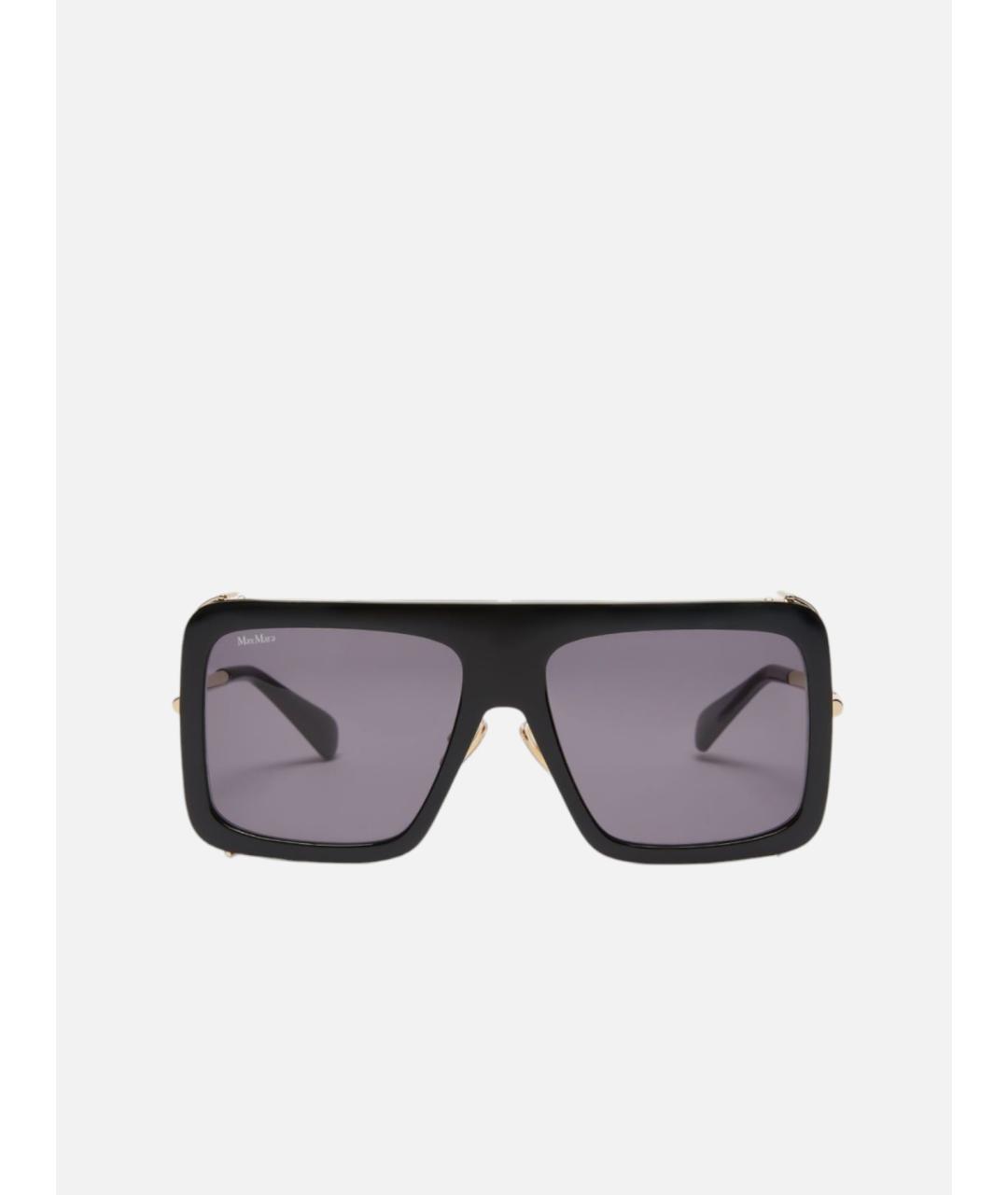 MAX MARA Черные пластиковые солнцезащитные очки, фото 4