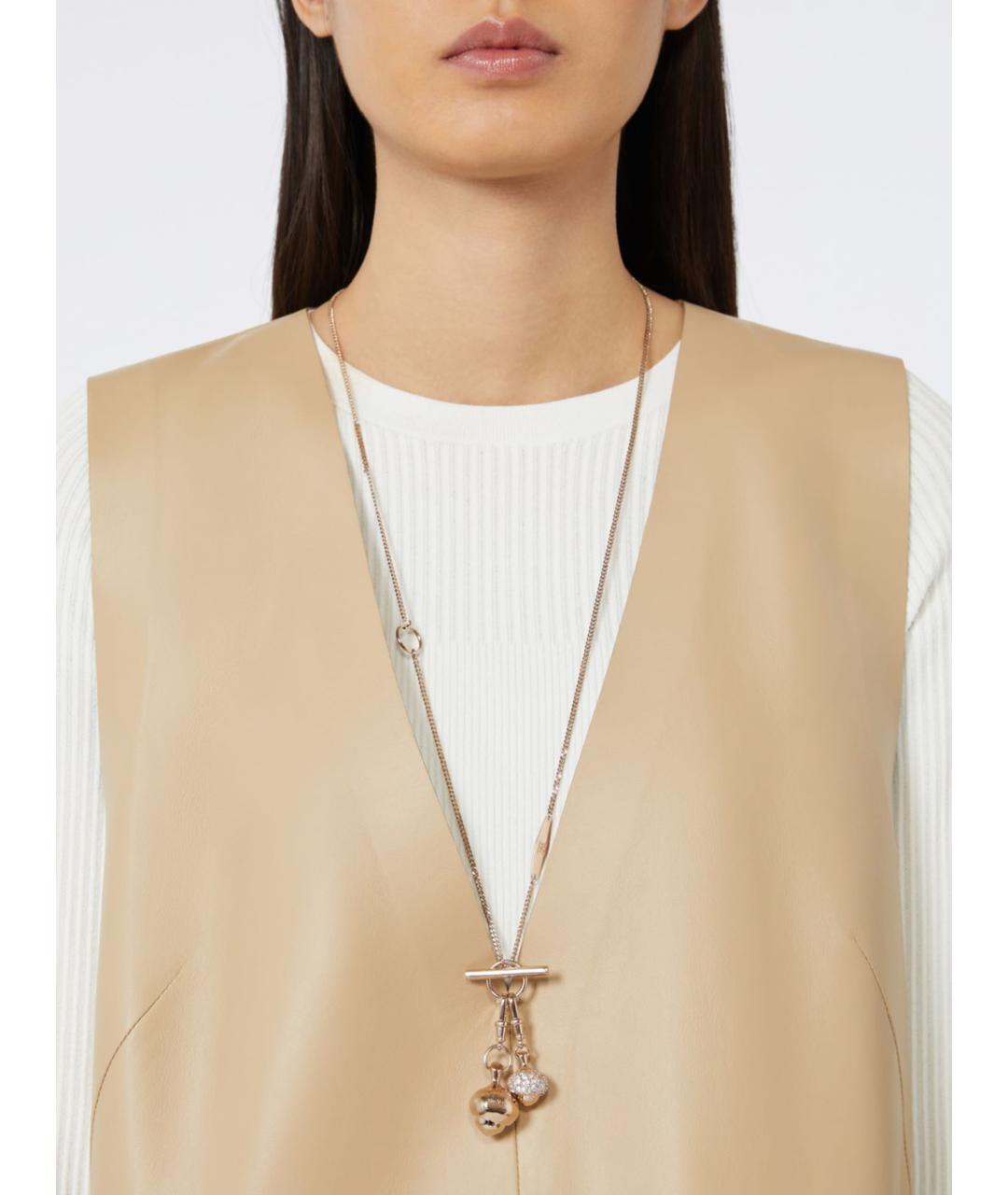 MAX MARA Золотая металлическая подвеска, фото 2