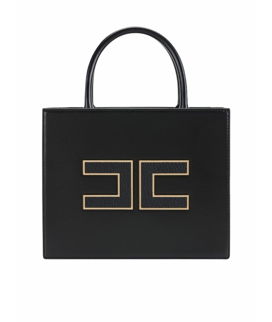 ELISABETTA FRANCHI Черная сумка тоут из искусственной кожи, фото 1