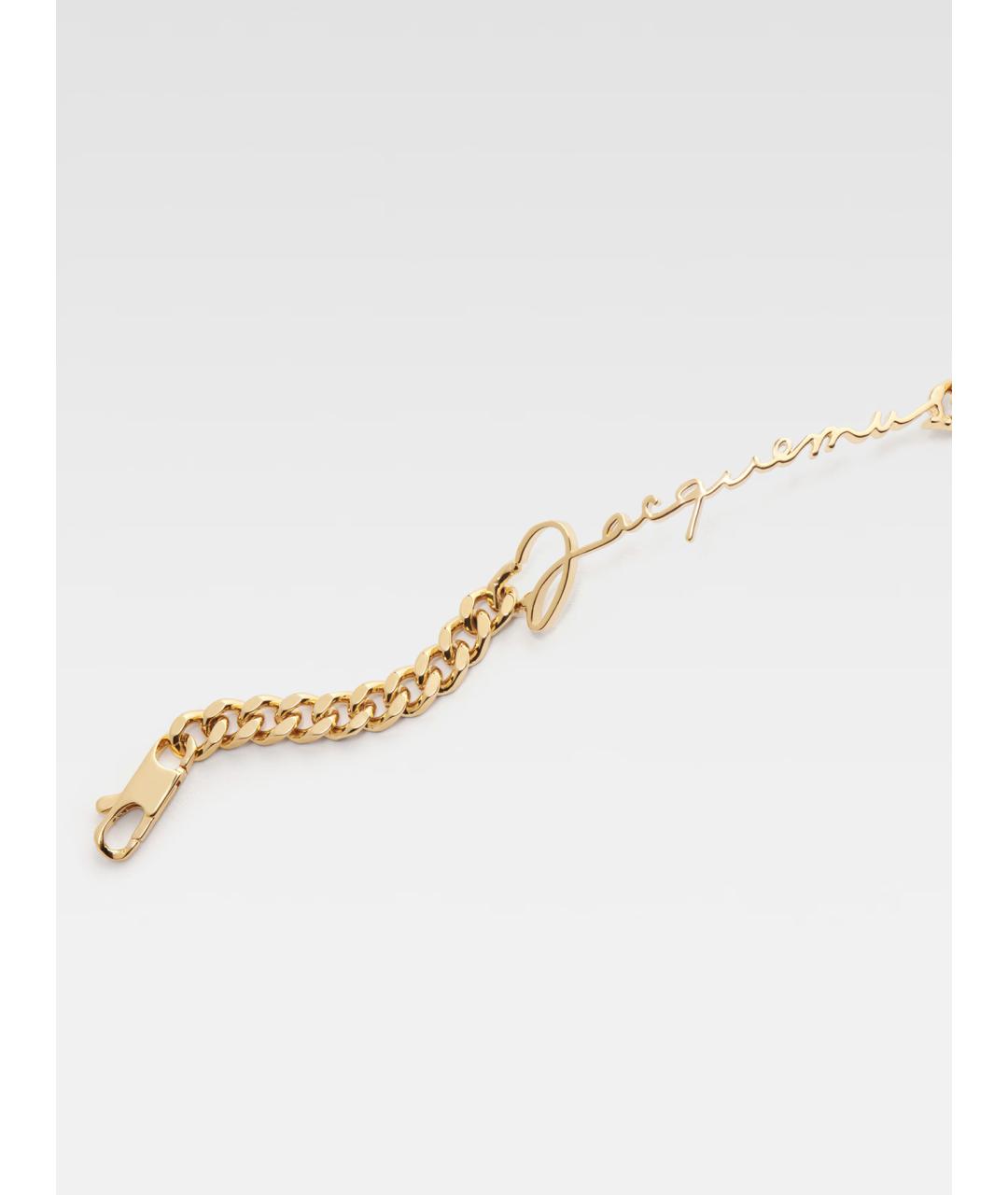 JACQUEMUS Золотой металлический браслет, фото 3