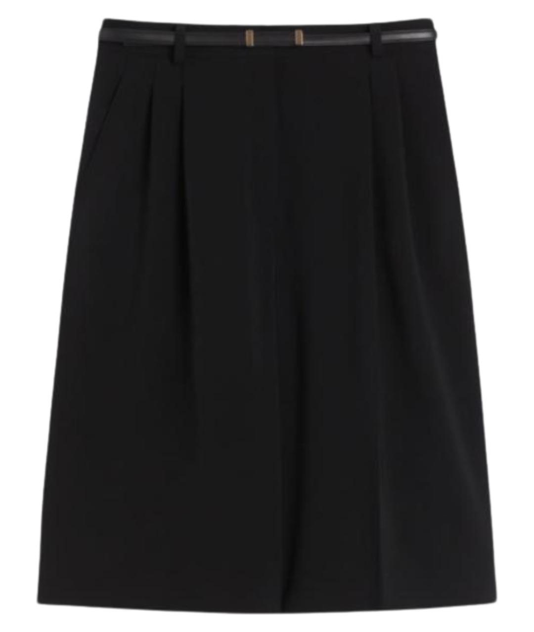 MAX MARA STUDIO Черные ацетатные шорты, фото 1