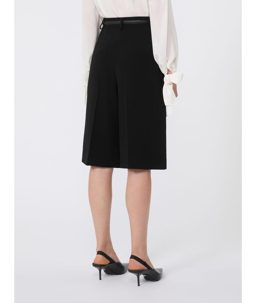 MAX MARA STUDIO Черные ацетатные шорты, фото 4