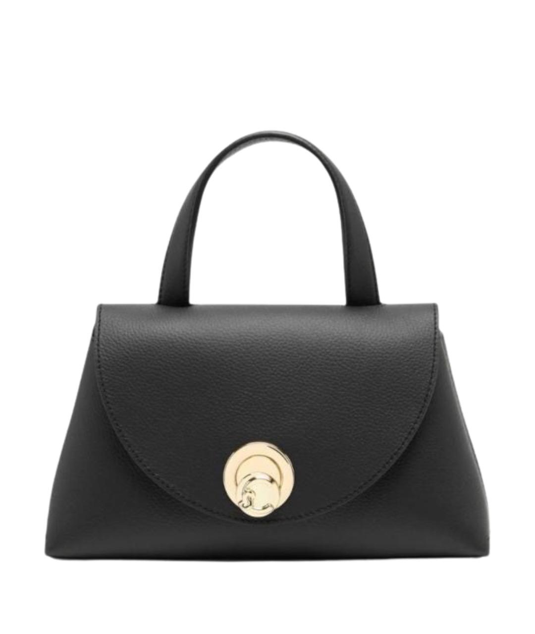 COCCINELLE Черная кожаная сумка с короткими ручками, фото 1