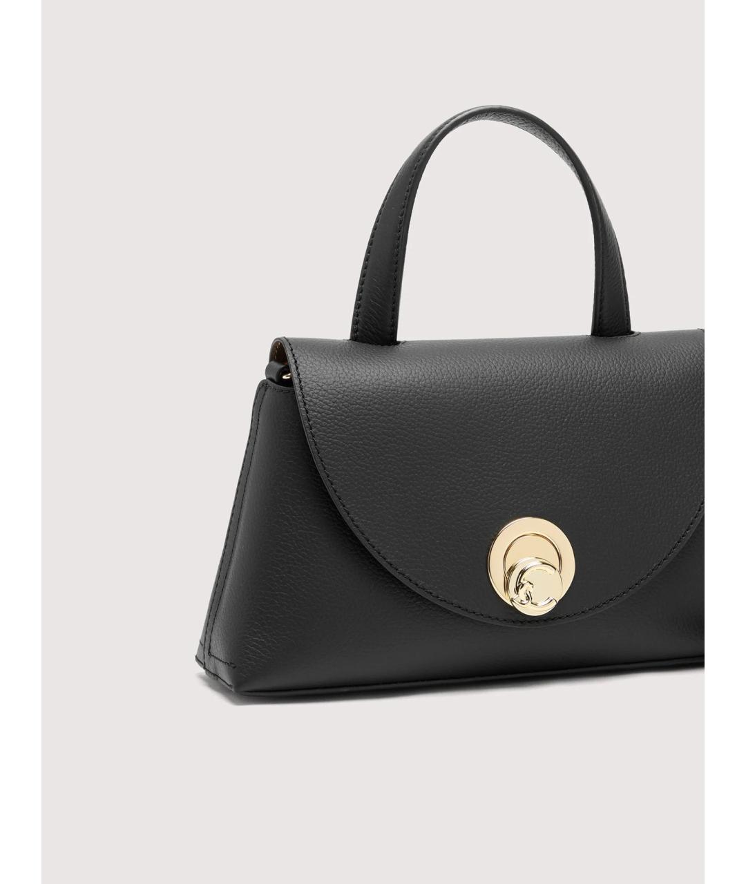 COCCINELLE Черная кожаная сумка с короткими ручками, фото 4