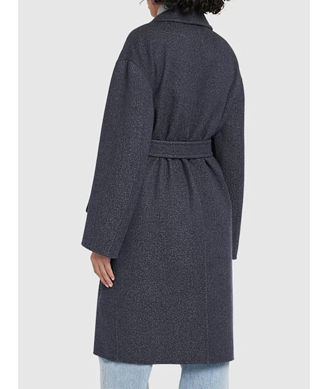 MAX MARA Синее шерстяное пальто, фото 3