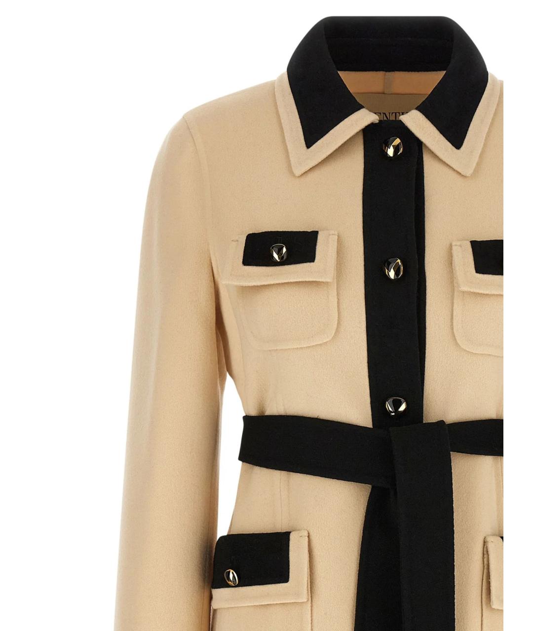VALENTINO Бежевое шерстяное пальто, фото 2
