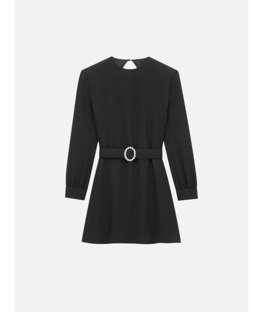 SAINT LAURENT Черное ацетатное коктейльное платье, фото 3
