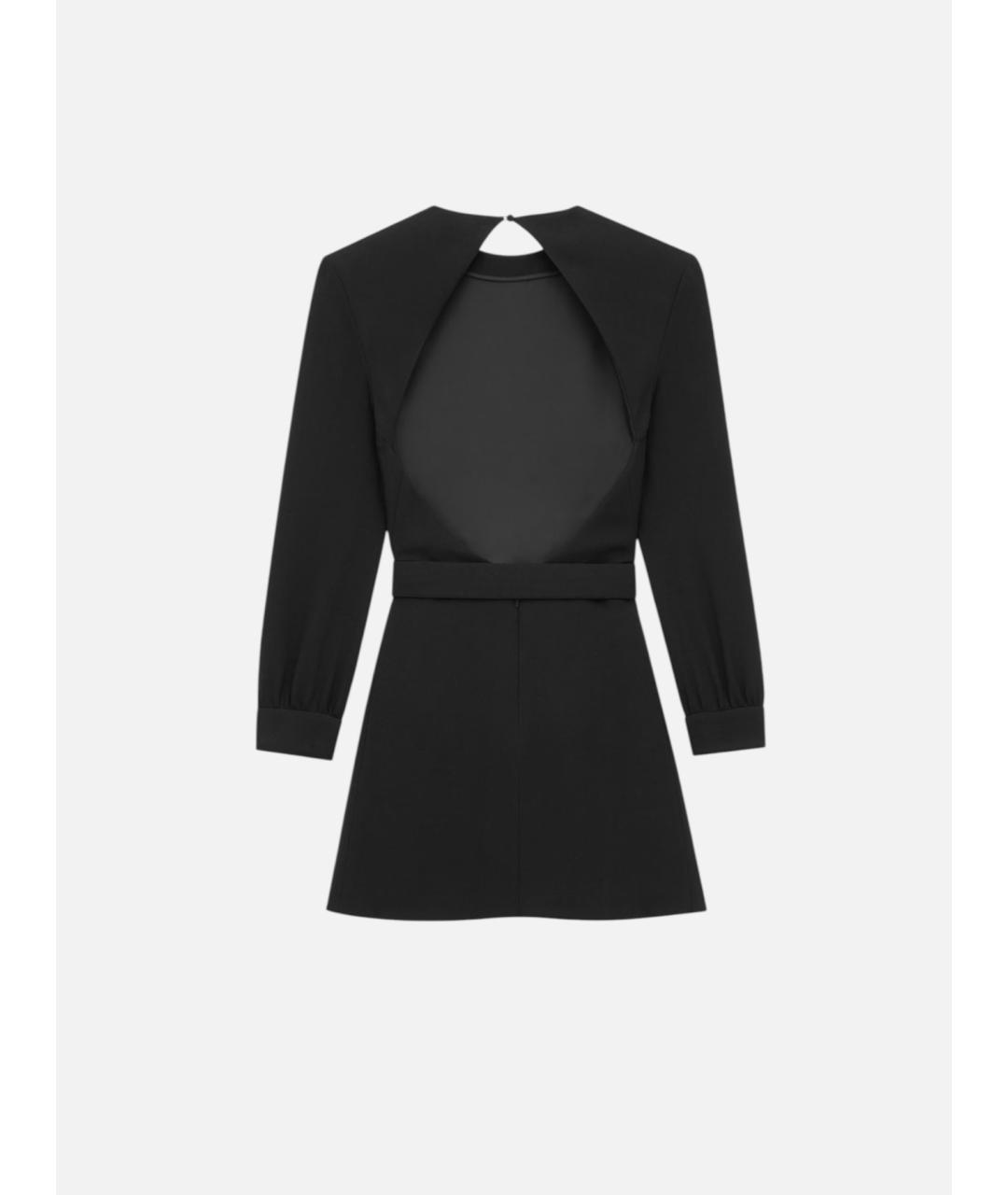 SAINT LAURENT Черное ацетатное коктейльное платье, фото 2