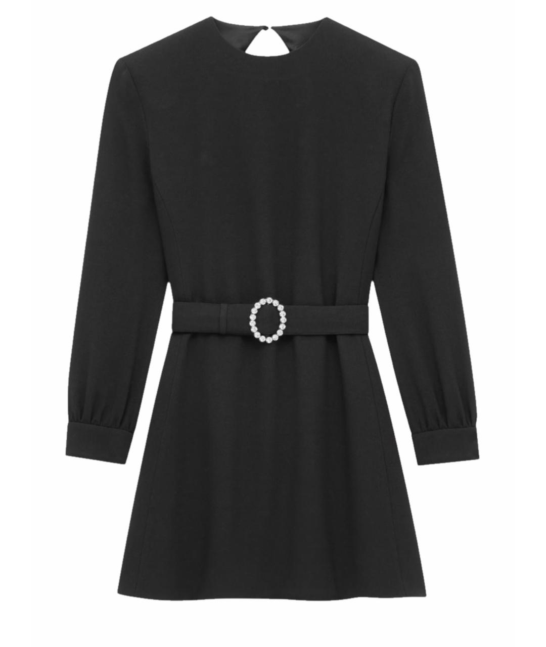 SAINT LAURENT Черное ацетатное коктейльное платье, фото 1