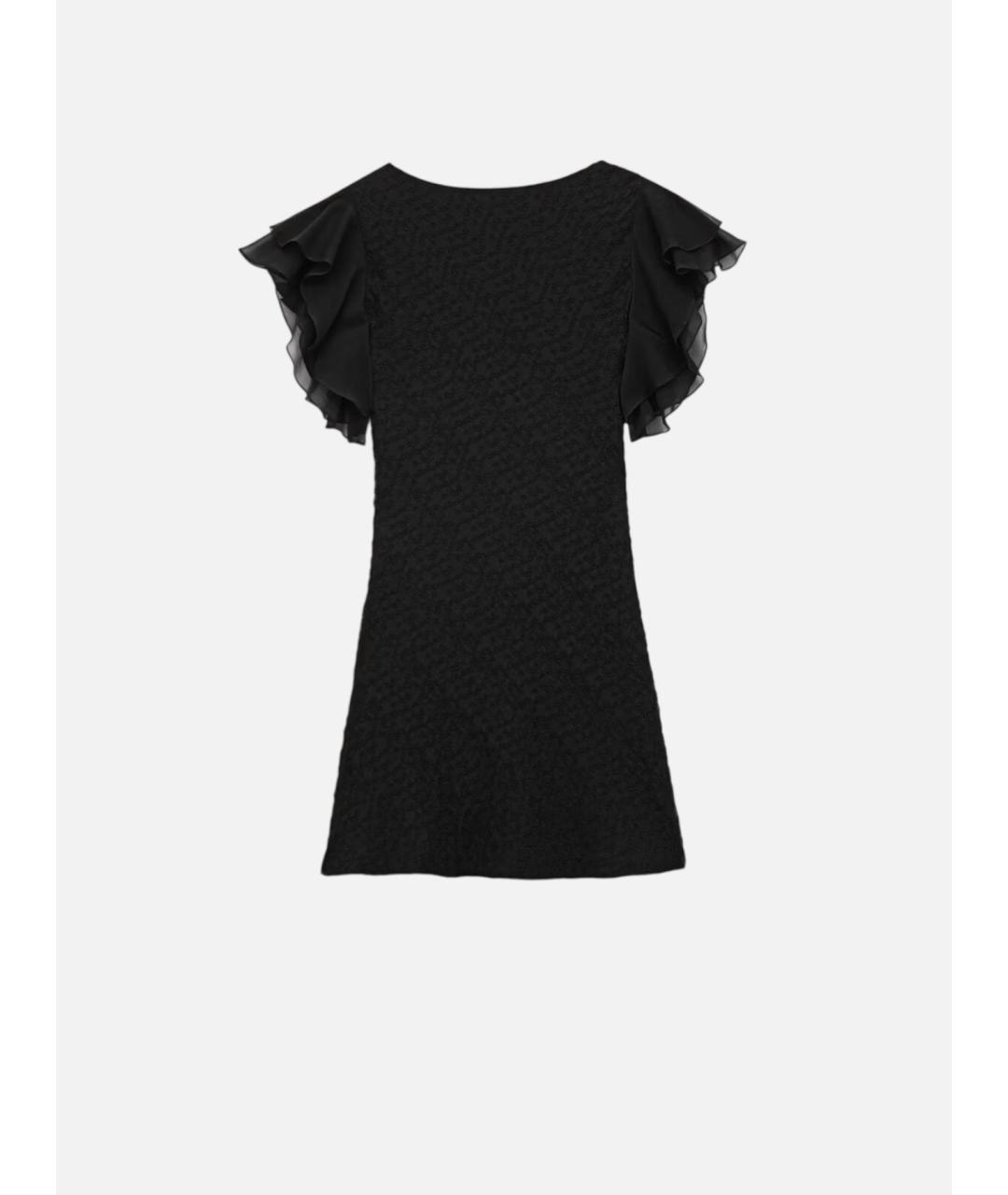 SAINT LAURENT Черное шелковое коктейльное платье, фото 2