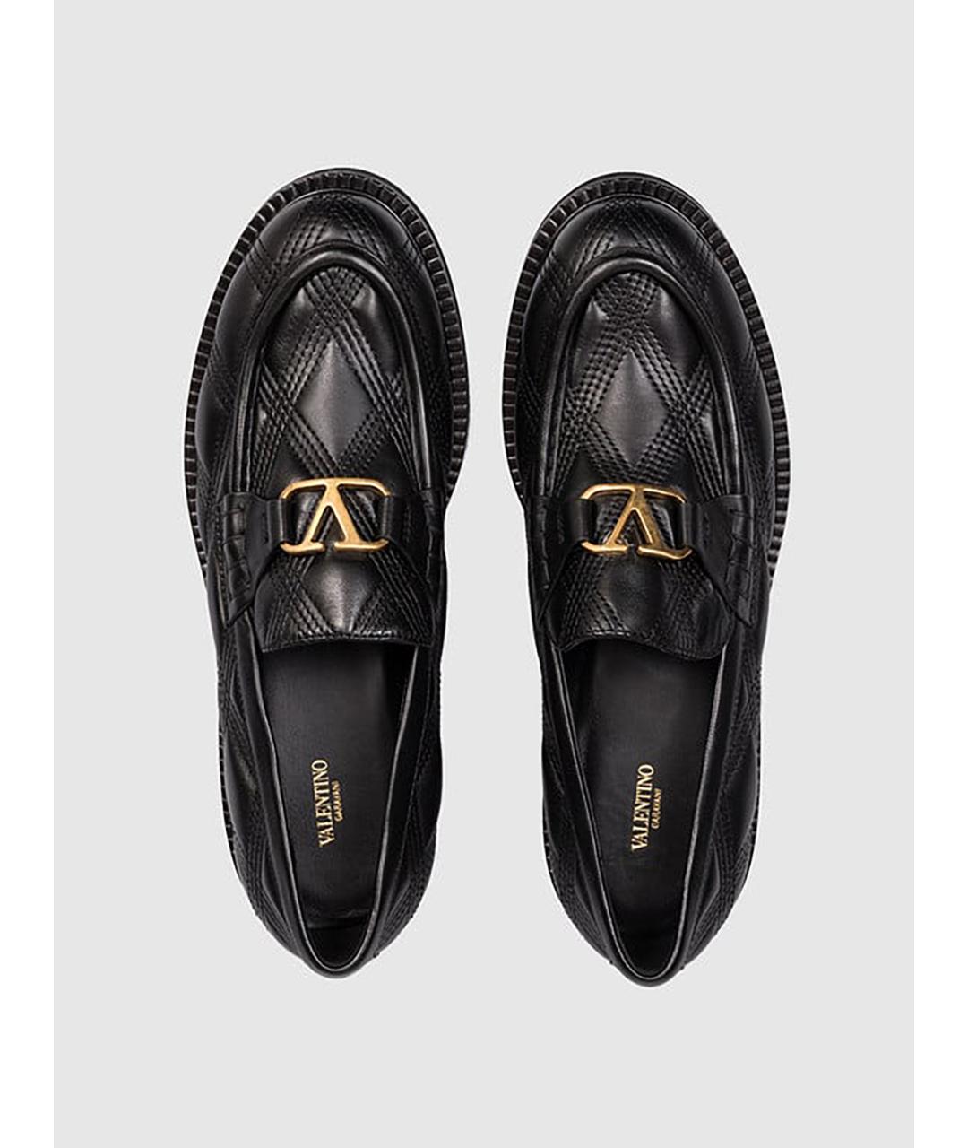 VALENTINO Черные кожаные лоферы, фото 3