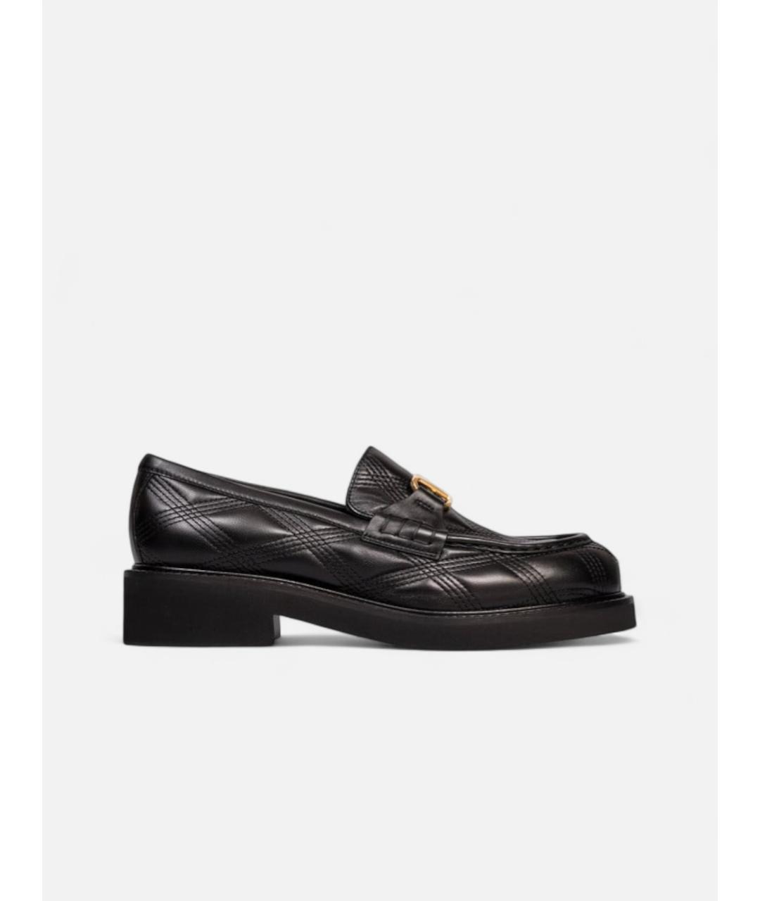VALENTINO Черные кожаные лоферы, фото 4