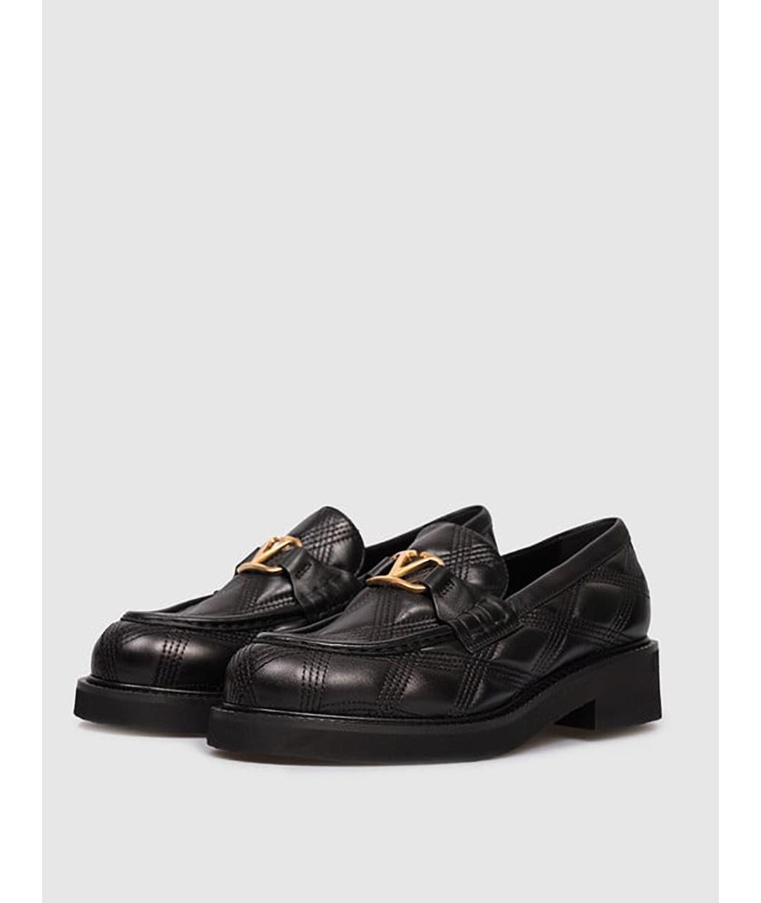 VALENTINO Черные кожаные лоферы, фото 2