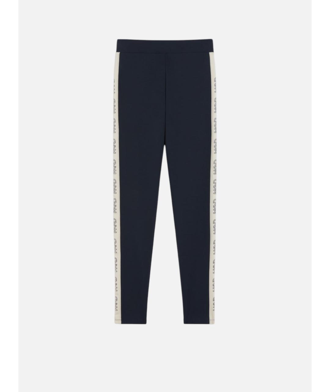 WEEKEND MAX MARA Синие хлопко-эластановые леггинсы и велосипедки, фото 6