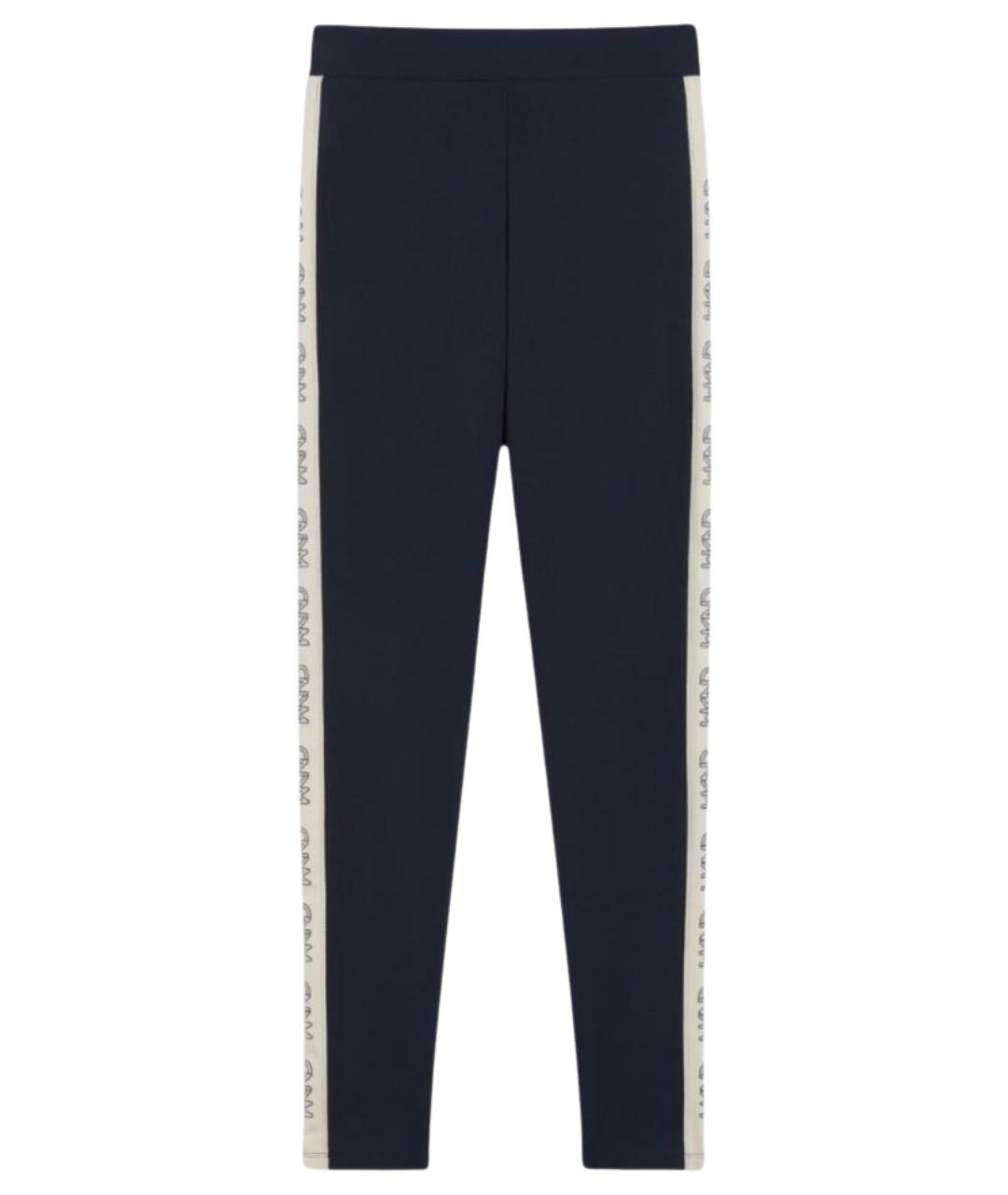 WEEKEND MAX MARA Синие хлопко-эластановые леггинсы и велосипедки, фото 1