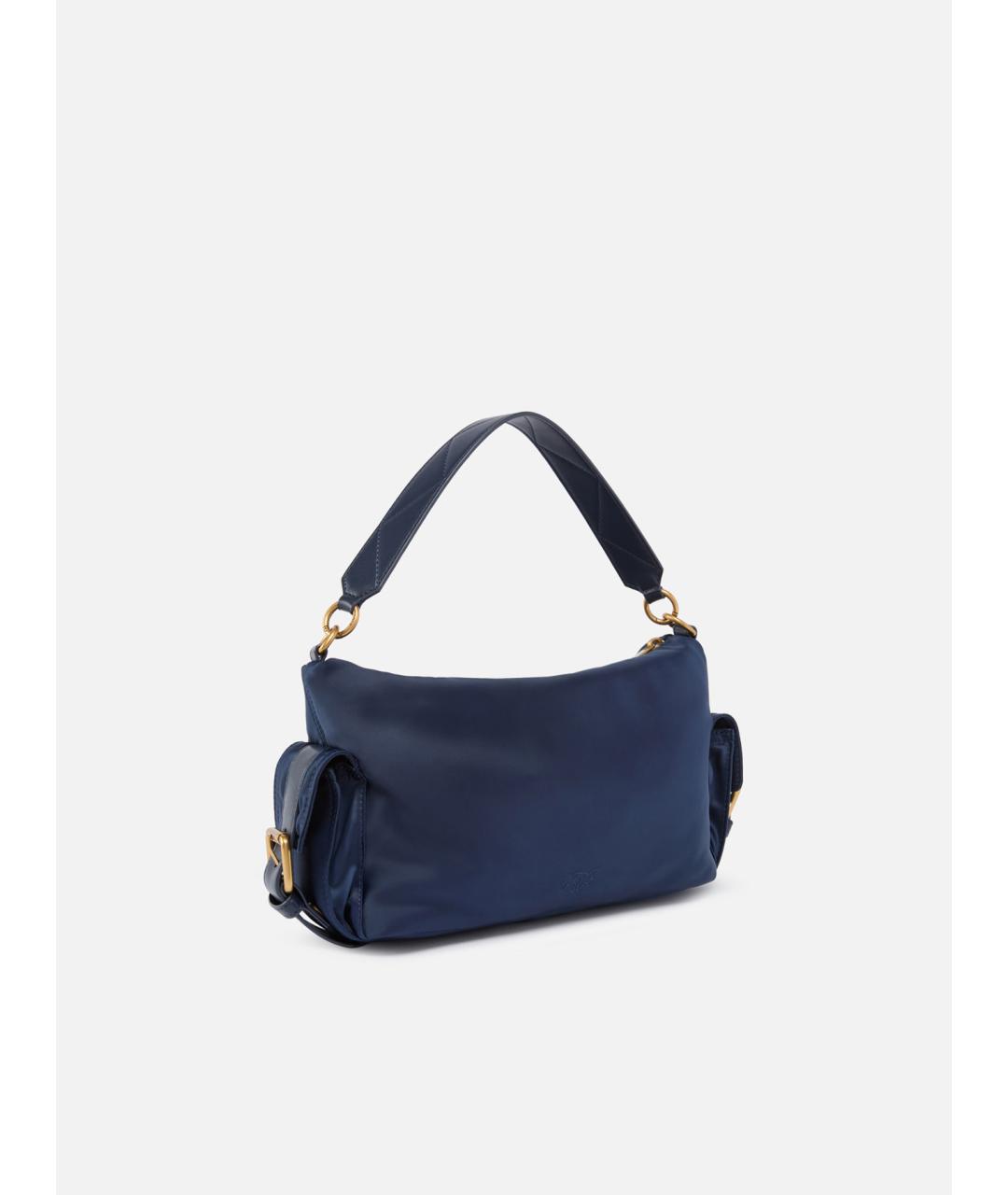 PINKO Синяя синтетическая сумка через плечо, фото 3