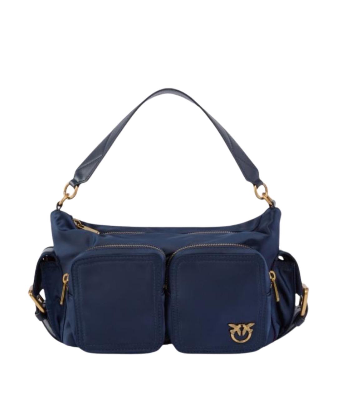 PINKO Синяя синтетическая сумка через плечо, фото 1