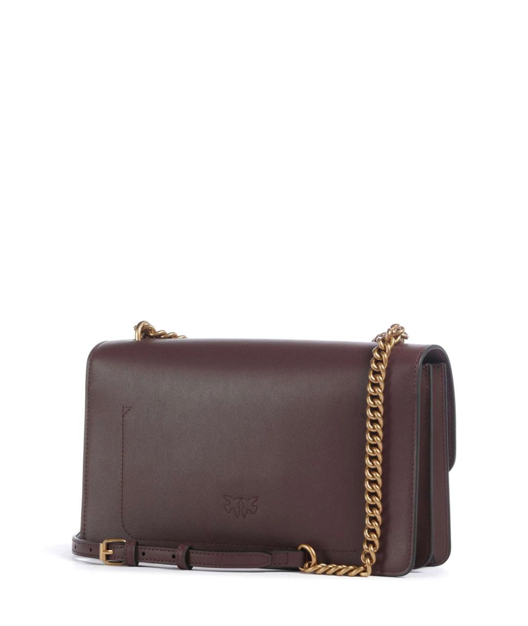 PINKO Фиолетовая кожаная сумка через плечо, фото 2