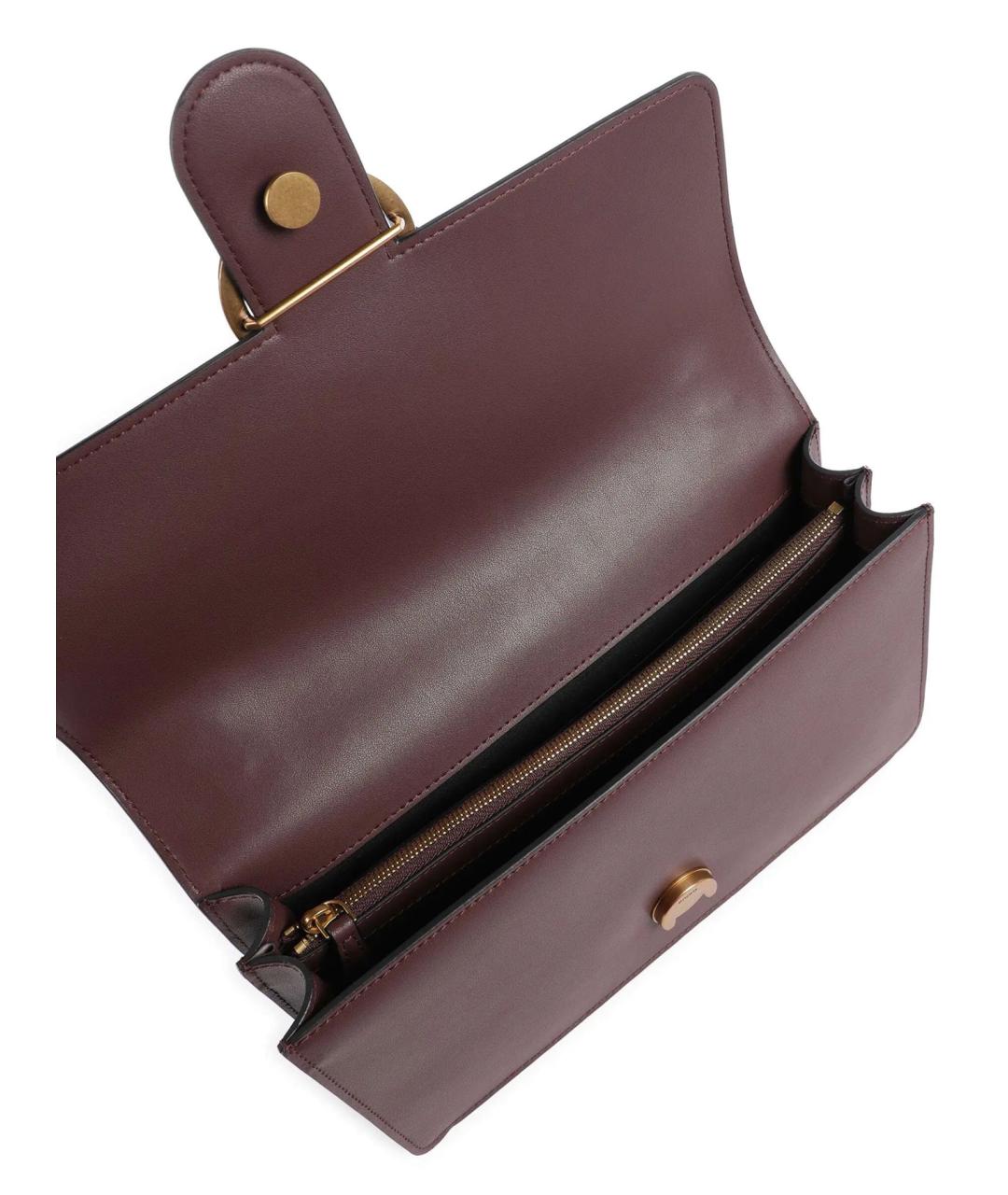 PINKO Фиолетовая кожаная сумка через плечо, фото 4