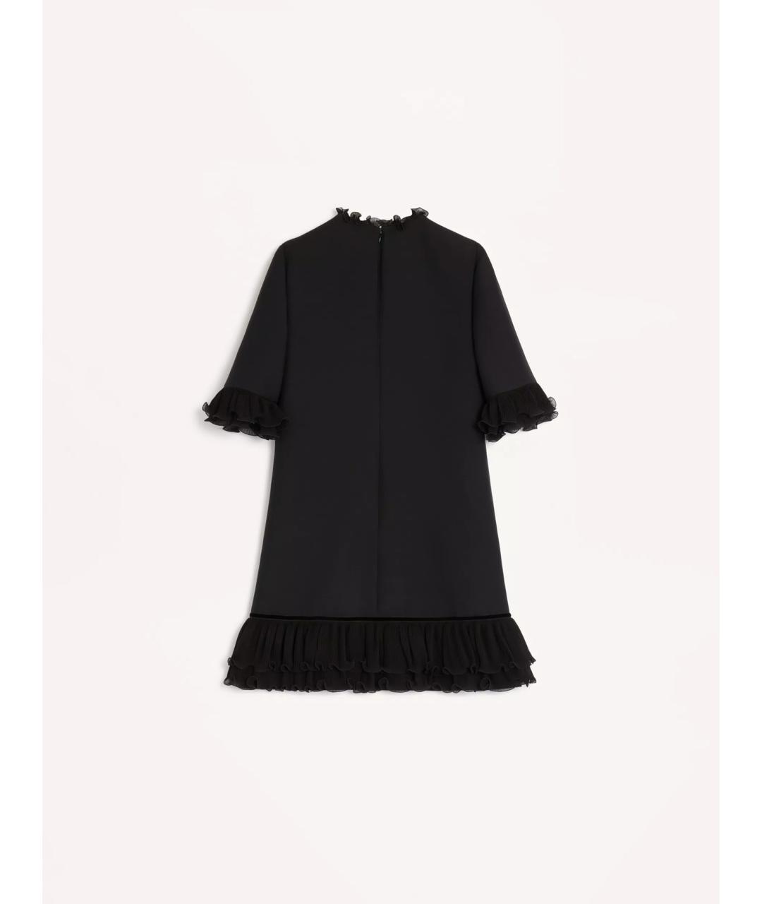 VALENTINO Черное шерстяное вечернее платье, фото 3