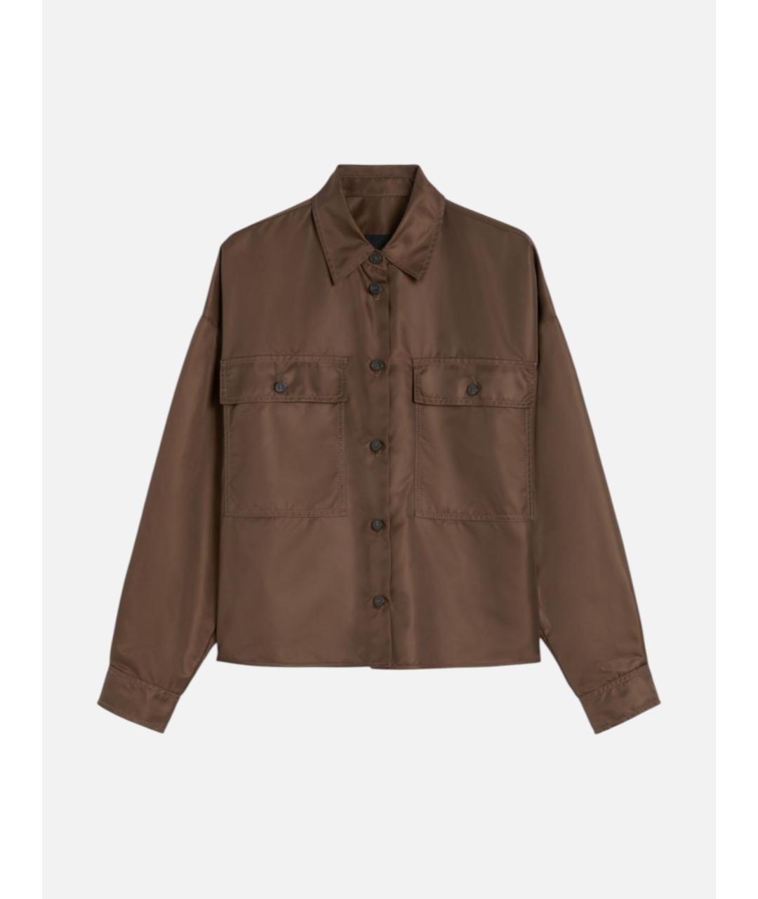 WEEKEND MAX MARA Коричневая полиамидовая куртка, фото 6