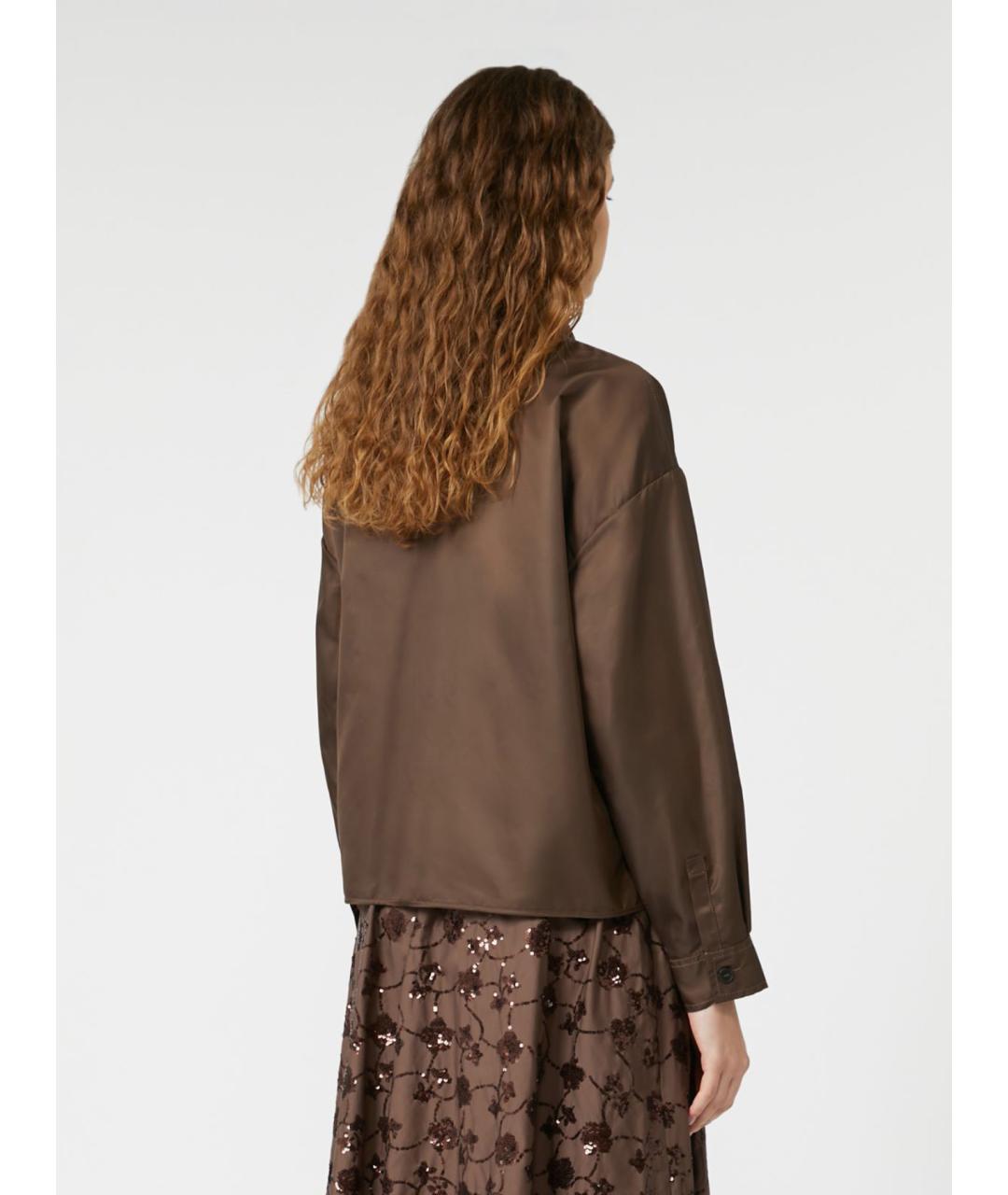 WEEKEND MAX MARA Коричневая полиамидовая куртка, фото 4