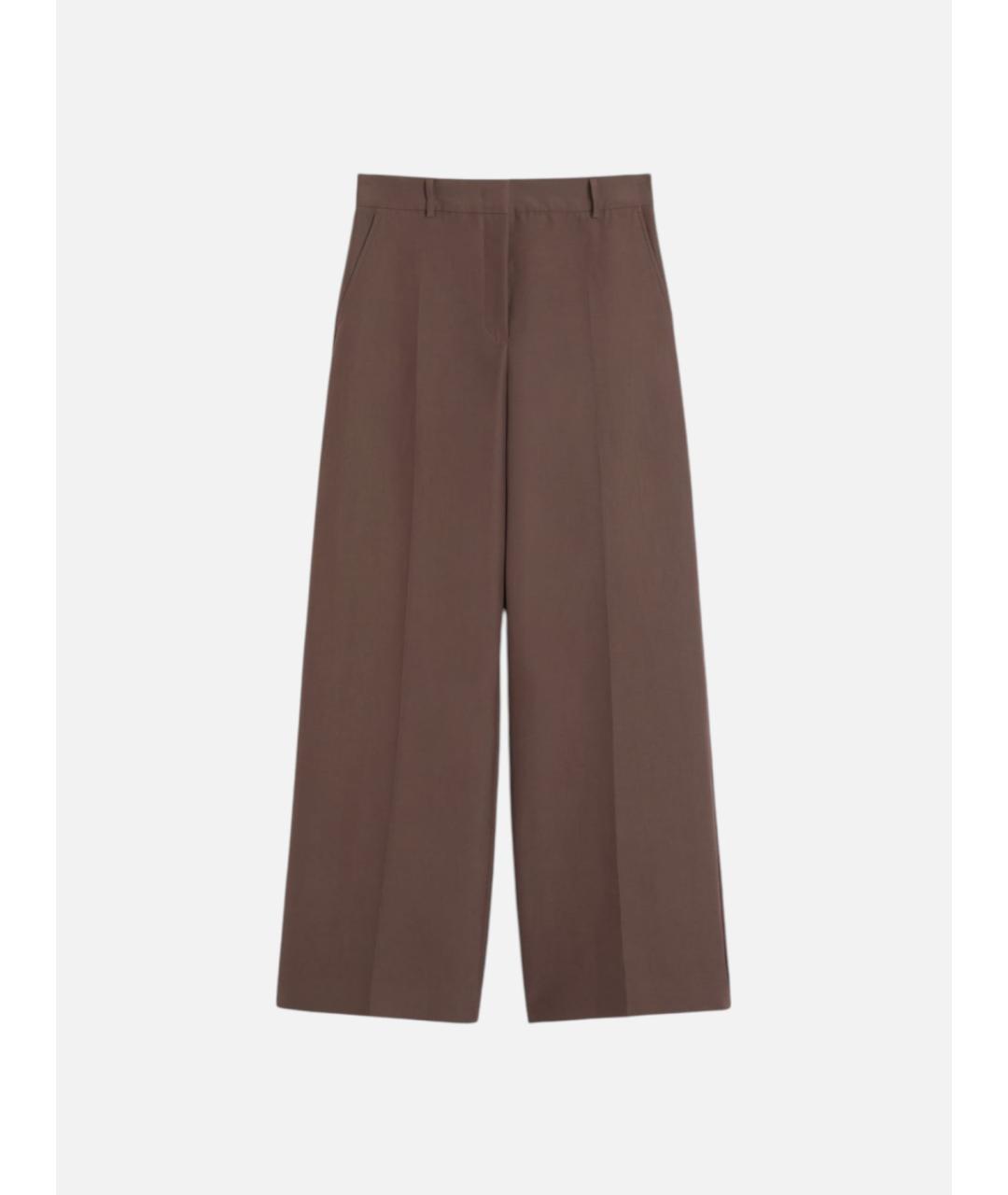 WEEKEND MAX MARA Коричневые брюки широкие, фото 4