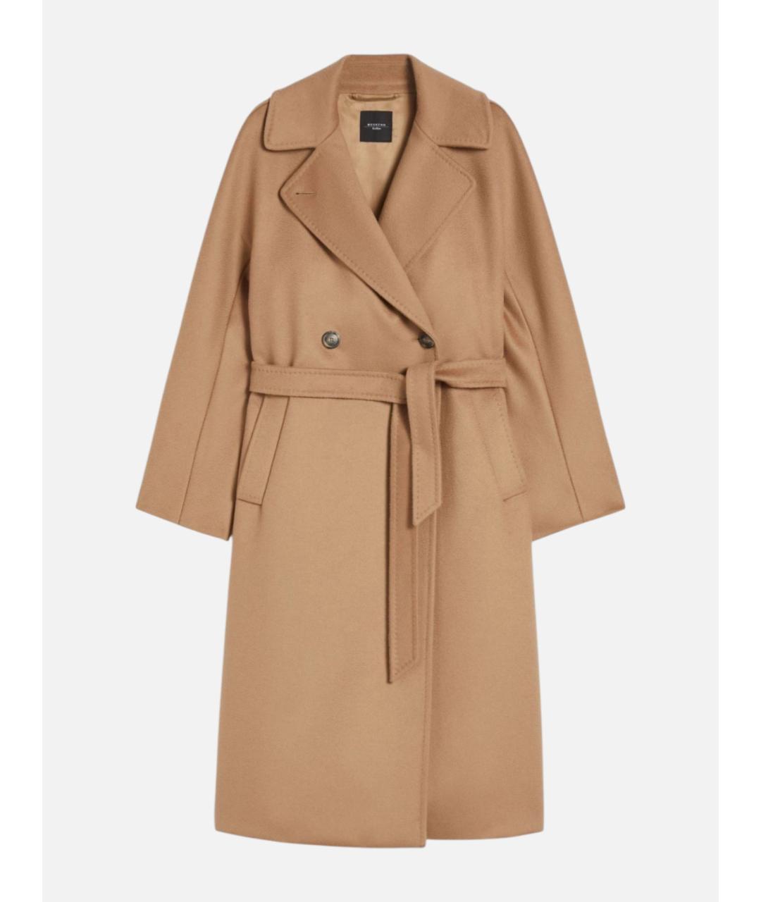 WEEKEND MAX MARA Бежевое шерстяное пальто, фото 5