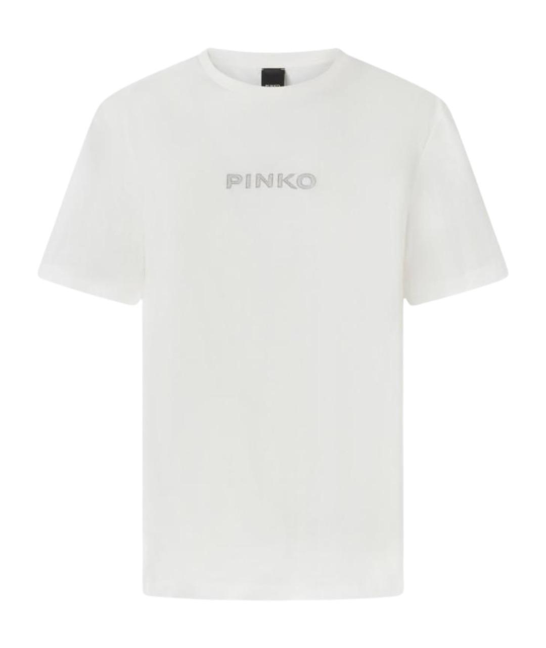 PINKO Белая хлопковая футболка, фото 1