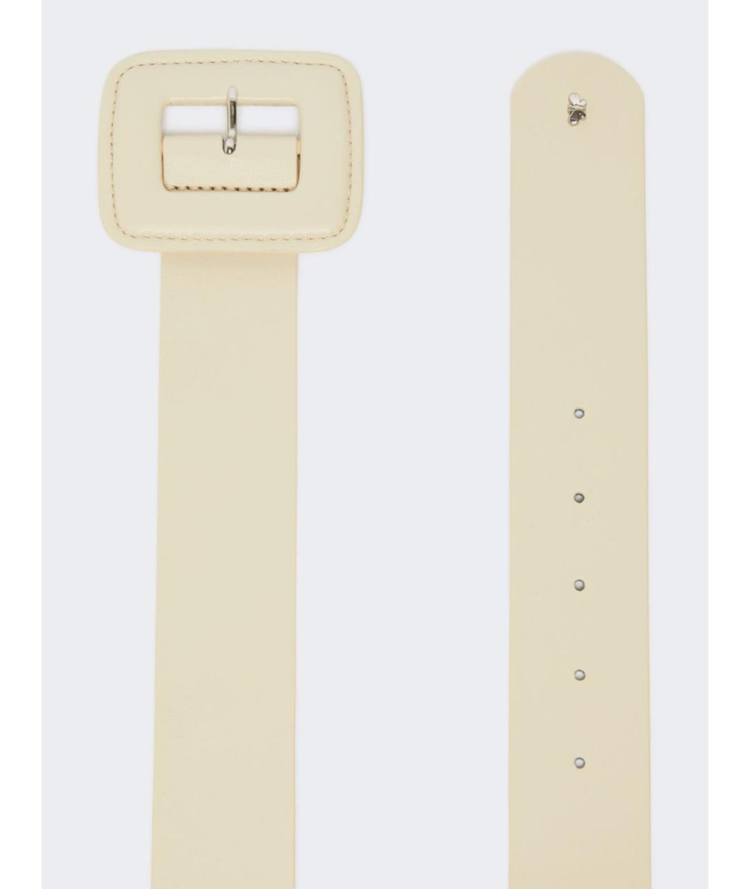 WEEKEND MAX MARA Белый кожаный ремень, фото 3