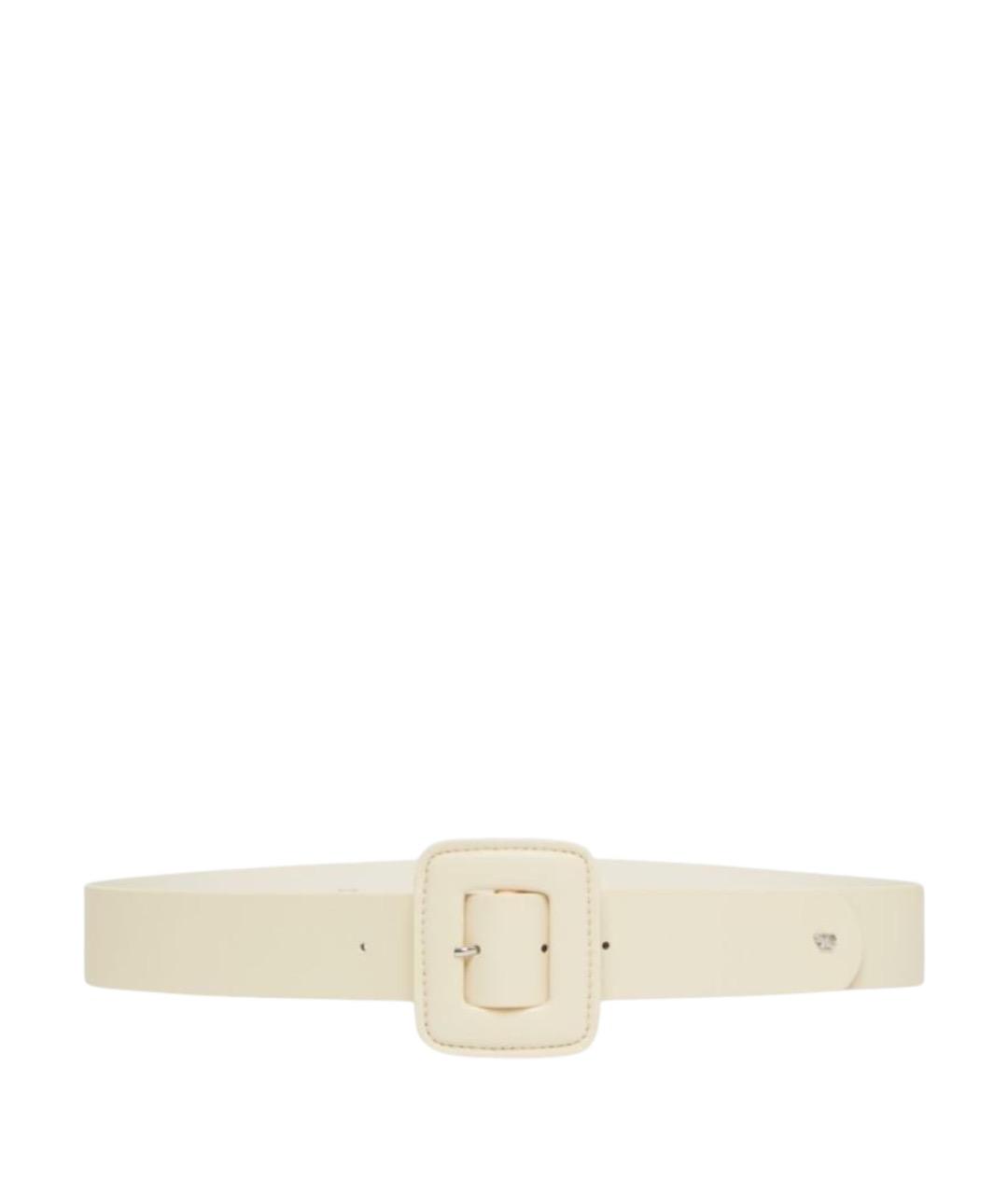 WEEKEND MAX MARA Белый кожаный ремень, фото 1