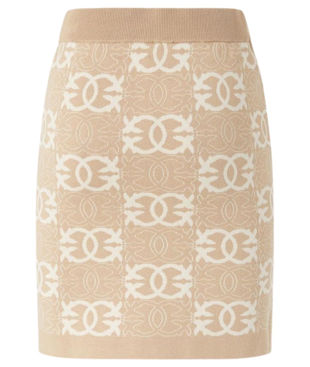 PINKO Розовая вискозная юбка мини, фото 1